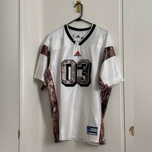Adidas Men's White and Brown Graphic Jersey